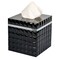 Tissue Box cover | Resin Square Tissue Box Holder | Black Finish for Bathroom & Countertops